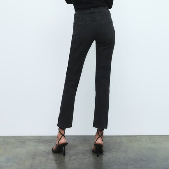 ZARA - ZW THE SLIM CROPPED JEANS - Black HR - 10 - Picture 2 of 12